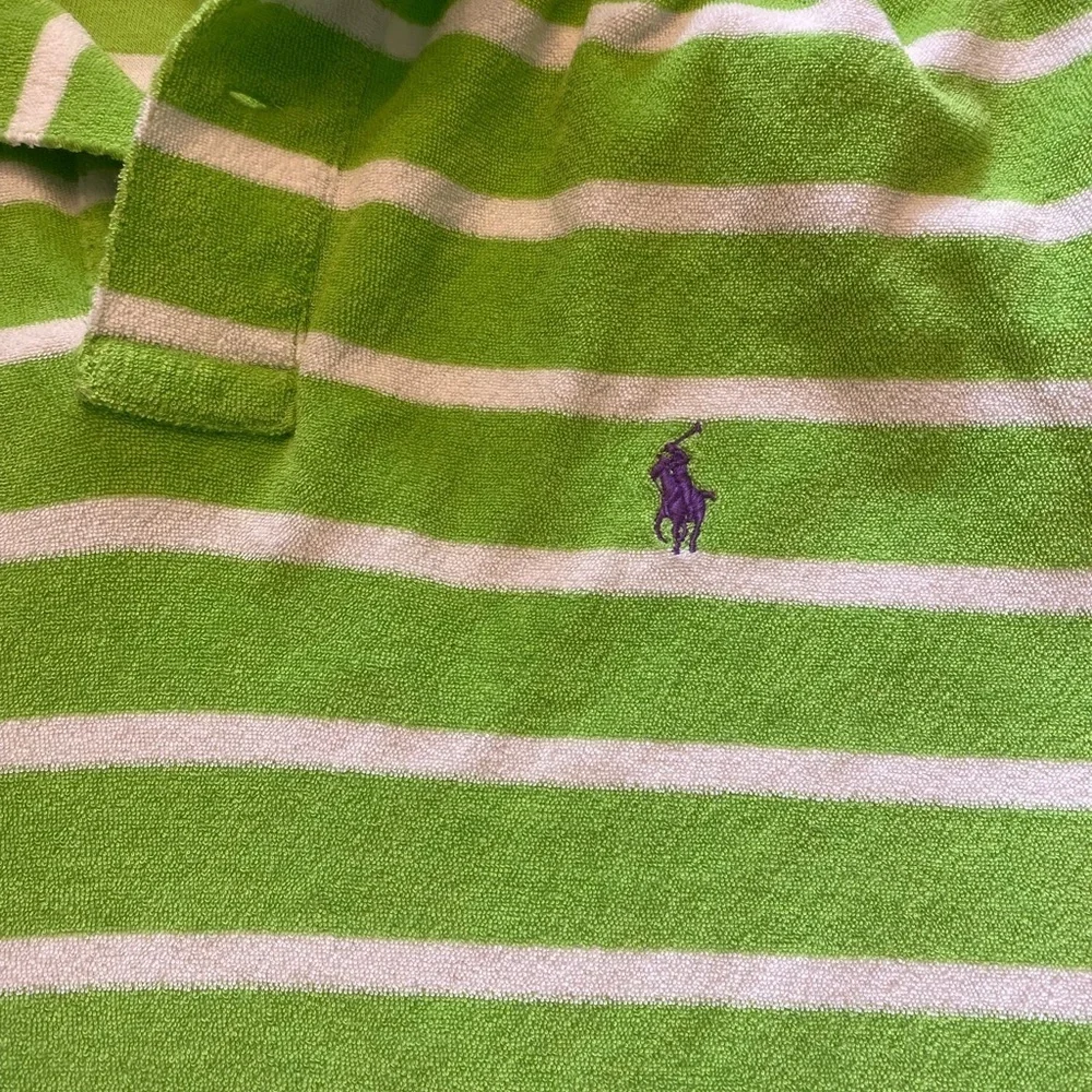 VTG Ralph Lauren Lime Terry Cloth Beach Polo